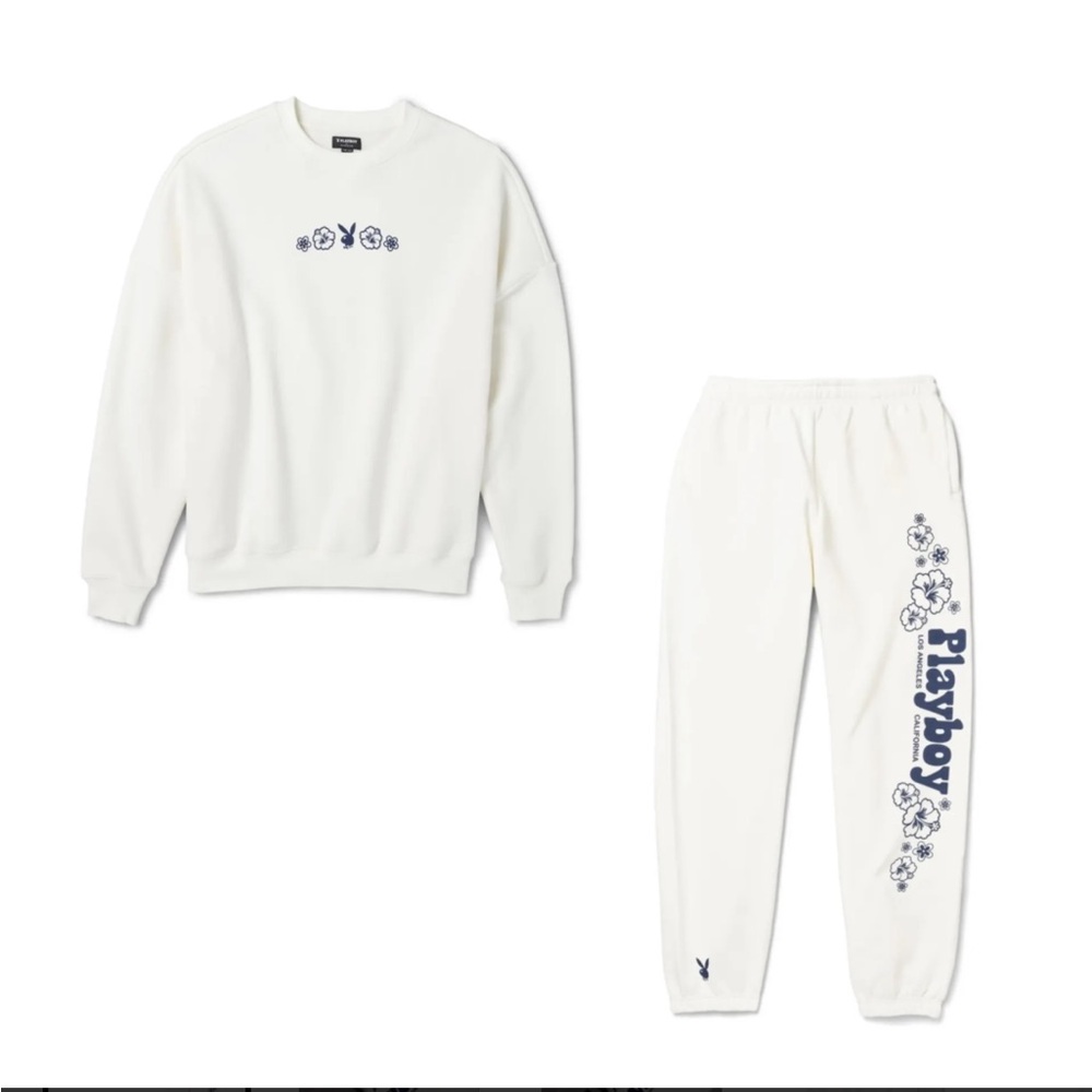 PLAYBOY x Pacsun White Sweat Set
